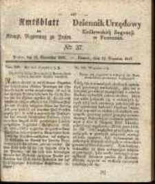 Amtsblatt der K&ouml;niglichen Regierung zu Posen. 1837.09.12 Nro.37
