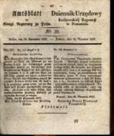 Amtsblatt der K&ouml;niglichen Regierung zu Posen. 1837.09.26 Nro.39
