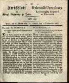 Amtsblatt der Königlichen Regierung zu Posen. 1837.10.17 Nro.42