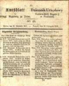 Amtsblatt der K&ouml;niglichen Regierung zu Posen. 1837.11.28 Nro.48