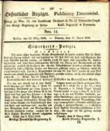 Oeffentlicher Anzeiger. 1838.03.13 Nro.11