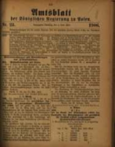 Amtsblatt der K&ouml;niglichen Regierung zu Posen. 1906.06.05 Nro.23