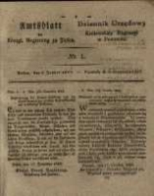 Amtsblatt der K&ouml;niglichen Regierung zu Posen. 1829.01.06 Nro.1