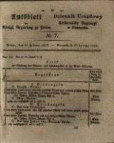 Amtsblatt der K&ouml;niglichen Regierung zu Posen. 1829.02.17 Nro.7