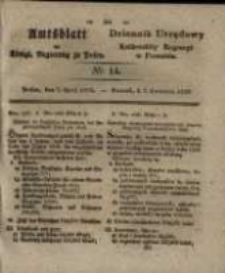 Amtsblatt der K&ouml;niglichen Regierung zu Posen. 1829.04.07 Nro.14