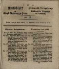 Amtsblatt der K&ouml;niglichen Regierung zu Posen. 1829.04.14 Nro.15