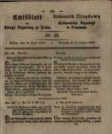 Amtsblatt der K&ouml;niglichen Regierung zu Posen. 1829.07.21 Nro.29
