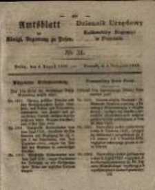 Amtsblatt der K&ouml;niglichen Regierung zu Posen. 1829.08.04 Nro.31