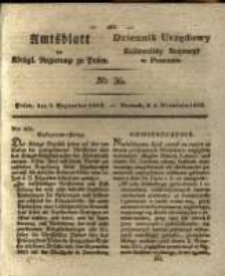 Amtsblatt der K&ouml;niglichen Regierung zu Posen. 1829.09.08 Nro.36