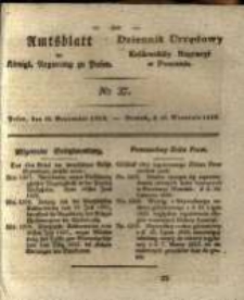 Amtsblatt der K&ouml;niglichen Regierung zu Posen. 1829.09.15 Nro.37