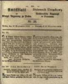 Amtsblatt der K&ouml;niglichen Regierung zu Posen. 1829.09.29 Nro.39