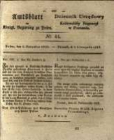 Amtsblatt der K&ouml;niglichen Regierung zu Posen. 1829.11.03 Nro.44
