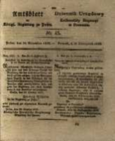 Amtsblatt der K&ouml;niglichen Regierung zu Posen. 1829.11.10 Nro.45