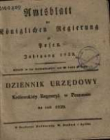 Wykaz urządzeń I obwieszczeń w Dzienniku Urzędowym Królewskiey Regencyi w Poznaniu od Nr. 1. (d. 6. Stycznia) aż do włącznie Nr. 26. (d. 30. Czerwca) 1829. zawartych