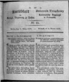 Amtsblatt der K&ouml;niglichen Regierung zu Posen. 1828.03.11 Nro.11