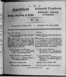 Amtsblatt der K&ouml;niglichen Regierung zu Posen. 1828.03.25 Nro.13