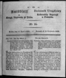 Amtsblatt der Königlichen Regierung zu Posen. 1828.04.15 Nro.16