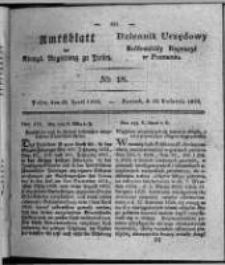 Amtsblatt der K&ouml;niglichen Regierung zu Posen. 1828.04.29 Nro.18