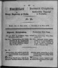 Amtsblatt der K&ouml;niglichen Regierung zu Posen. 1828.05.13 Nro. 20
