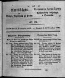 Amtsblatt der K&ouml;niglichen Regierung zu Posen. 1828.09.23 Nro. 39
