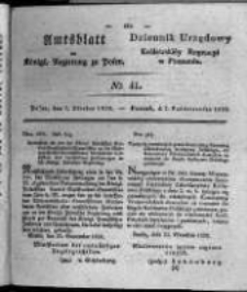 Amtsblatt der K&ouml;niglichen Regierung zu Posen. 1828.10.07 Nro. 41