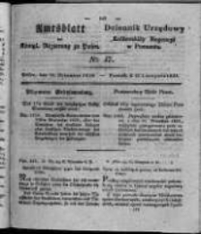 Amtsblatt der K&ouml;niglichen Regierung zu Posen. 1828.11.18 Nro. 47