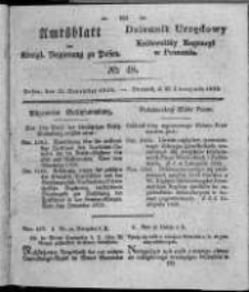 Amtsblatt der K&ouml;niglichen Regierung zu Posen. 1828.11.25 Nro. 48