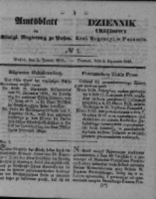 Amtsblatt der K&ouml;niglichen Regierung zu Posen. 1841.01.03 Nro.1