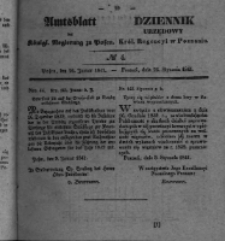 Amtsblatt der K&ouml;niglichen Regierung zu Posen. 1841.01.24 Nro.4