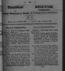 Amtsblatt der K&ouml;niglichen Regierung zu Posen. 1841.03.14 Nro.11