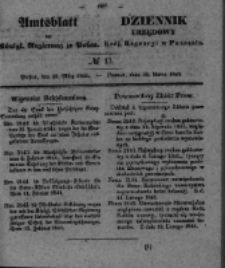 Amtsblatt der K&ouml;niglichen Regierung zu Posen. 1841.03.28 Nro.13