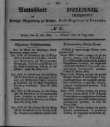 Amtsblatt der K&ouml;niglichen Regierung zu Posen. 1841.05.16 Nro.20