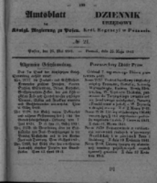 Amtsblatt der K&ouml;niglichen Regierung zu Posen. 1841.05.25 Nro.21