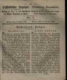 Oeffentlicher Anzeiger. 1836.01.12 Nro.2