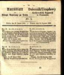 Amtsblatt der K&ouml;niglichen Regierung zu Posen. 1838.01.30 Nro.5