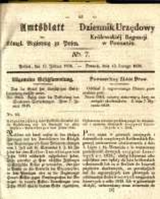 Amtsblatt der K&ouml;niglichen Regierung zu Posen. 1838.02.13 Nro.7