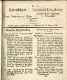 Amtsblatt der K&ouml;niglichen Regierung zu Posen. 1838.02.27 Nro.9