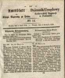Amtsblatt der K&ouml;niglichen Regierung zu Posen. 1838.04.03 Nro.14