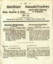 Amtsblatt der Königlichen Regierung zu Posen. 1838.04.10 Nro.15
