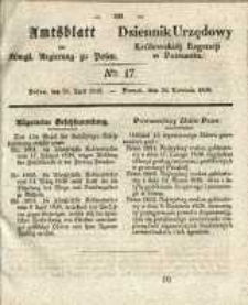 Amtsblatt der Königlichen Regierung zu Posen. 1838.04.24 Nro.17