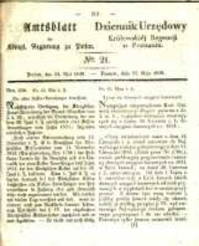 Amtsblatt der Königlichen Regierung zu Posen. 1838.05.22 Nro.21