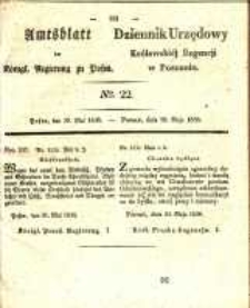 Amtsblatt der K&ouml;niglichen Regierung zu Posen. 1838.05.29 Nro.22