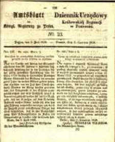 Amtsblatt der K&ouml;niglichen Regierung zu Posen. 1838.06.05 Nro.23