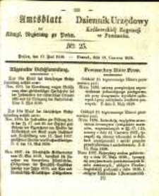 Amtsblatt der K&ouml;niglichen Regierung zu Posen. 1838.06.19 Nro.25