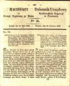 Amtsblatt der K&ouml;niglichen Regierung zu Posen. 1838.06.26 Nro.26
