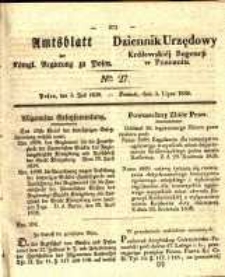 Amtsblatt der K&ouml;niglichen Regierung zu Posen. 1838.07.03 Nro.27