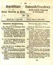 Amtsblatt der K&ouml;niglichen Regierung zu Posen. 1838.07.17 Nro.29
