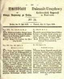 Amtsblatt der Königlichen Regierung zu Posen. 1838.07.31 Nro.31