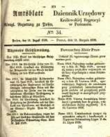 Amtsblatt der K&ouml;niglichen Regierung zu Posen. 1838.08.21 Nro.34