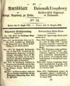 Amtsblatt der Königlichen Regierung zu Posen. 1838.08.21 Nro.34